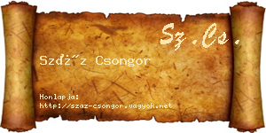Száz Csongor névjegykártya