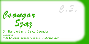csongor szaz business card