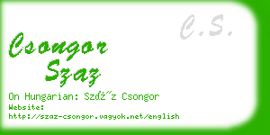 csongor szaz business card